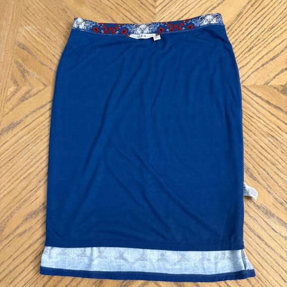 Chelsea & Violet Multicolor Geometric Pattern Stretch Pencil Skirt Fully Lined - Picture 10 of 10